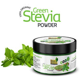 Organic Green Stevia Powder - Nature's Pure Sweetener with zero Calorie, Good for Diabetic Patients, Helps in Weight Loss & Controls Blood Sugar Levels